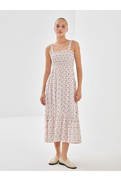 LC Waikiki Φόρεμα με τετράγωνο γιακά με λουλούδια