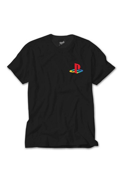 Z zepplin Playstation Logo Color Black T-Shirt