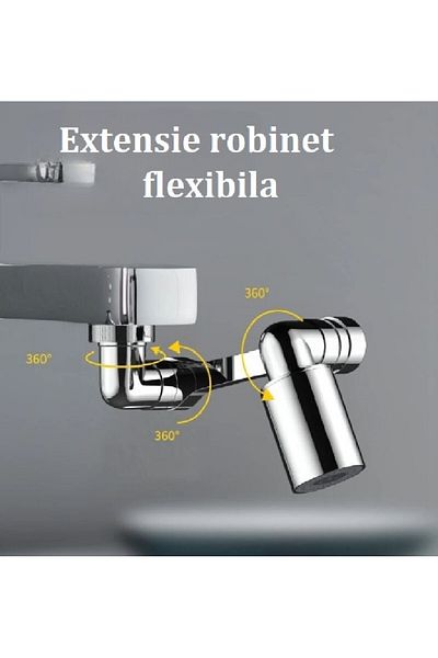 OEM Robinet rotativ cu aerator cu 3 articulații și accesorii de montare