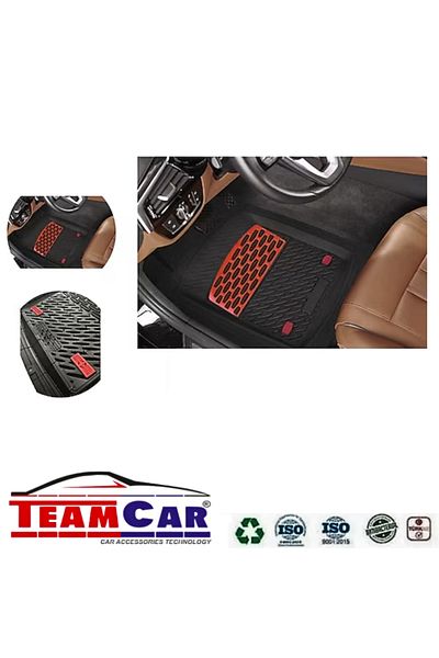 TEAMCAR ® Safir Car Mats, Set of 5 Pieces, Tray Type, Depth 3 cm, Hatchback, Sedan, SUV