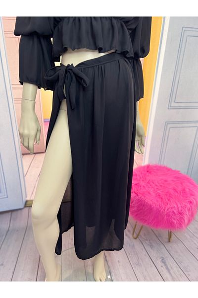 NA ADDESIGN Set pareo negru, pareo negru, set de plajă