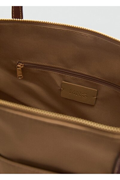 MANGO Woman Çift saplı shopper çanta