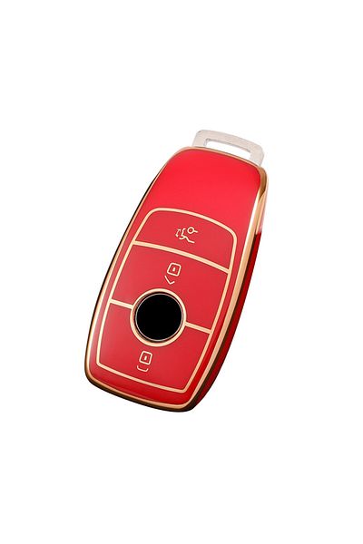 OEM Premium protective cover for car key, Elegance Luxury Cover Key, Red, compatible with Mercedes Benz