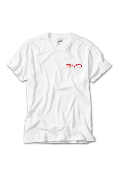 CrowsGate Byd Logo Text Red White T-Shirt