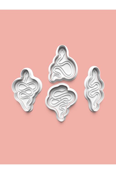 AKTASTORE قالب كوكيز على شكل ثعبان وقالب عجينة السكر، مجموعة من 4 قطع 0592-set