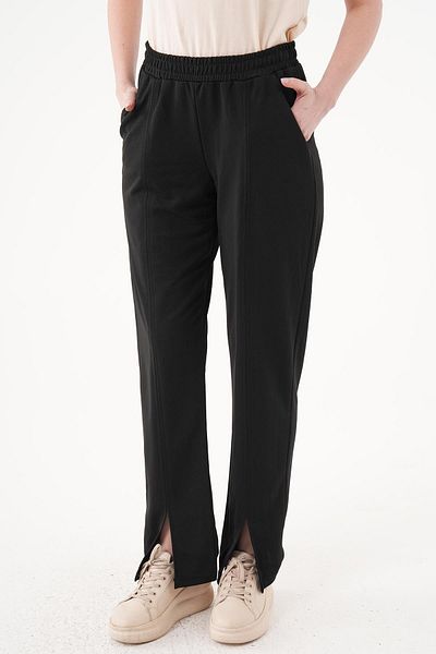 Betül Nayir Slit Trousers -Black
