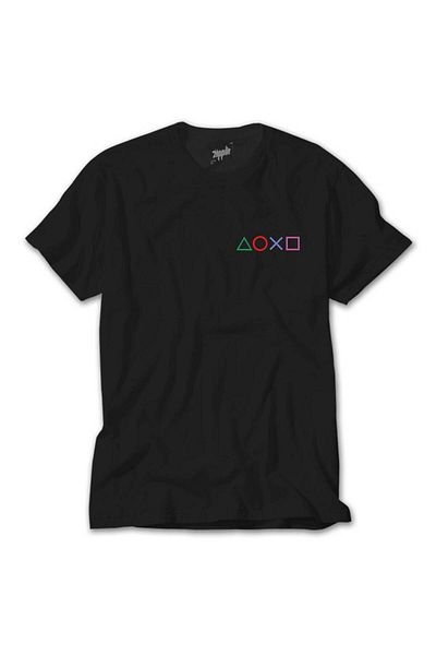 Z zepplin Playstation Console Black T-Shirt
