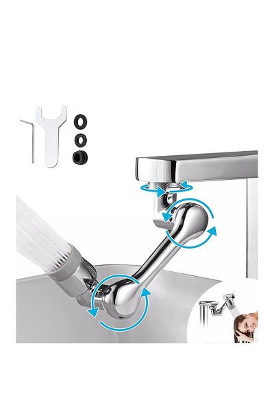 OEM Prelungitor rotativ pentru robinet, adaptor universal pentru robinet, rotație 1080°, funcție de economisire a apei