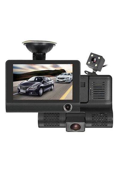 OEM Cameră auto DVR Full HD cu 3 obiective față, spate și interior