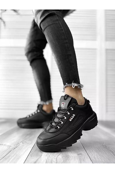 dehaine Men's casual high-top sneakers, 5730, black