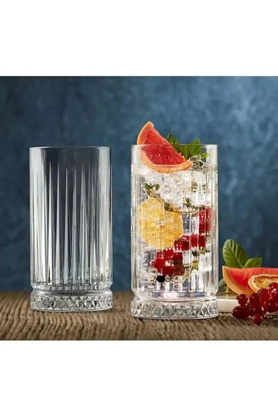Paşabahçe Set of 4 Glasses, Extra Quality, Pasabache, Model ELYSIA, Long Drink, 365ml