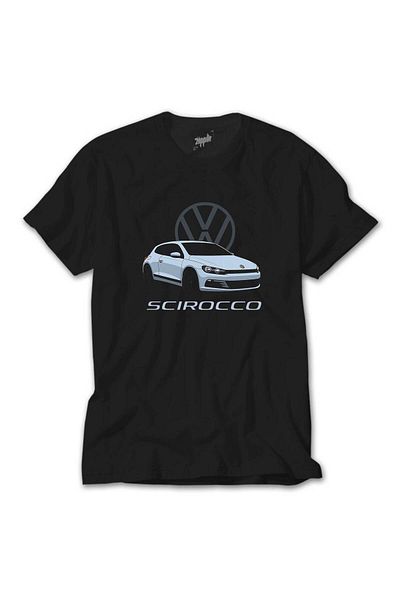 Z zepplin Volkswagen Scirocco Black T-Shirt