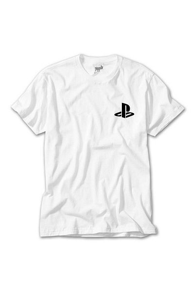 CrowsGate Playstation Logo Black White T-Shirt