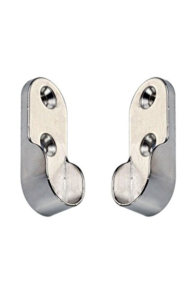 Sucuoğlu Mobilya Boru Askı Flanşı Krom Oval Dolap Içi Elbise Gardırop Askılık Borusu Aparatı Elemanı (2 ADET)