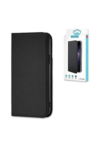 Enviro Protective Book-Type Case Enviro Compatible with iPhone 15 - 6.1" Black Premium, Magnetic Closure, E