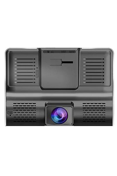 OEM Cameră auto DVR 3 în 1 FULL HD 1080P, 3 camere frontale/spate/interioare, ecran de 4 inch