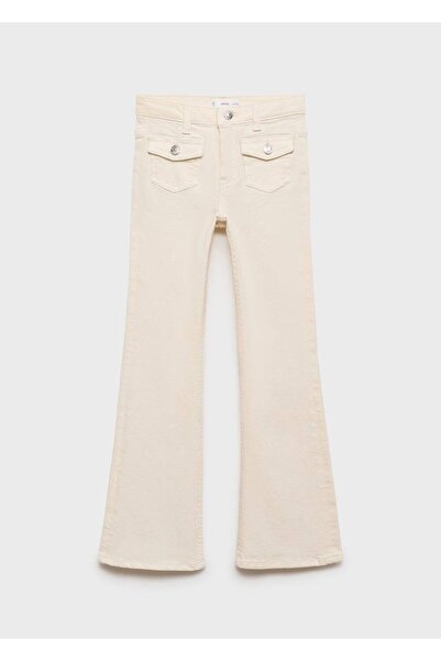 MANGO Kids İspanyol paça cepli jean pantolon