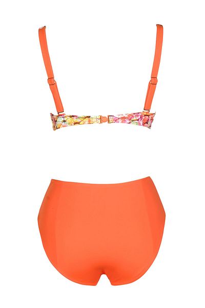 Endeep Beria Women's Orange Patterned Bikini Set