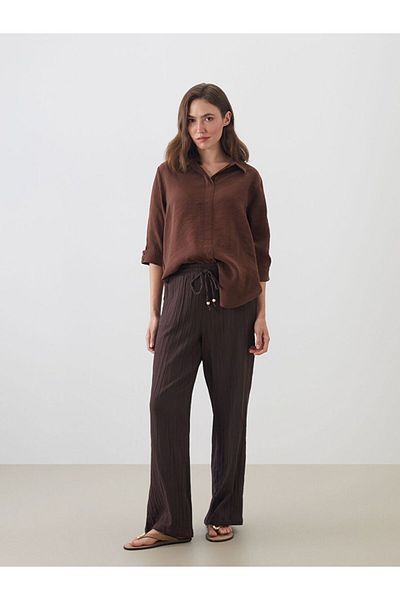 LC Waikiki Lcwaikiki Classic Shirt Collar Modal Blended Blouse