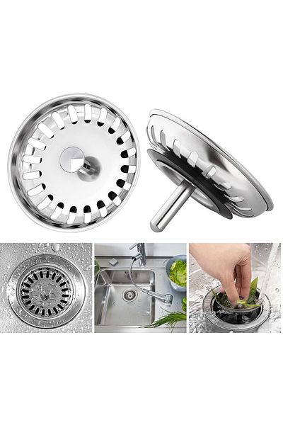 OEM Kitchen Sink Drain Strainer, Anti-Clogging Protection Drain Siphon Sink, Bathtub,