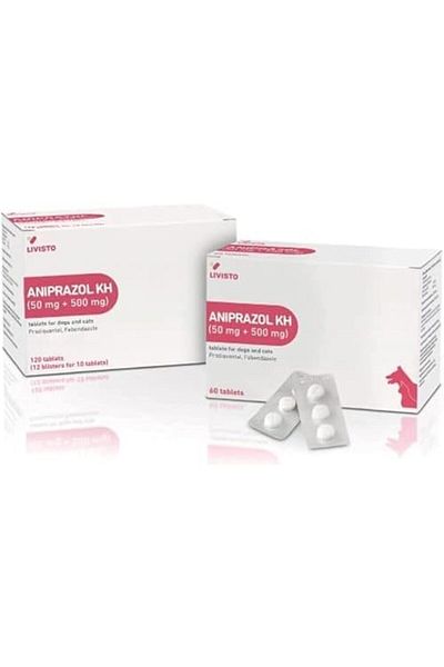 LIVISTO Aniprazol Deworming Tablets For Dogs and Cats, Broad spectrum internal parsite 3 Tablets