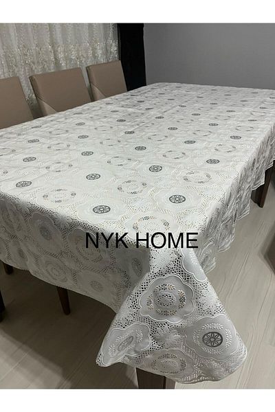 NYK HOME Față de masă ștergabilă din PVC de lux cu model de paie Toate culorile și dimensiunile ALB CULOARE GRI