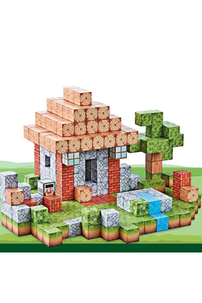 Picodino Blocuri magnetice constructie 3D tip Minecraft, 2cm - 312 piese