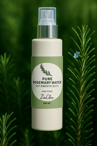 ZenGlow Rosemary Water Anti-Shedding and Hair Growth Supporting Hair Tonic 100% Natural and Pure 100 ml