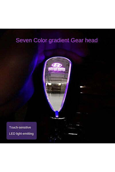 Hyundai LED Shift Knob with 7-Color Gradient Lighting for Cars – Stylish & Functional