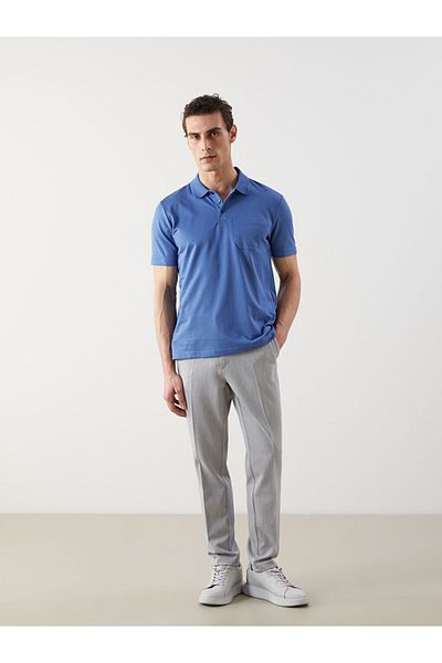 LC Waikiki Tricou pentru bărbați cu guler polo din țesătură jacquard, cu textura moale, cu mucegai standard