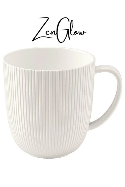 ZenGlow أوفانتليجت كوب بورسلين فيلدسبات أبيض 1 قطعة 310 مل