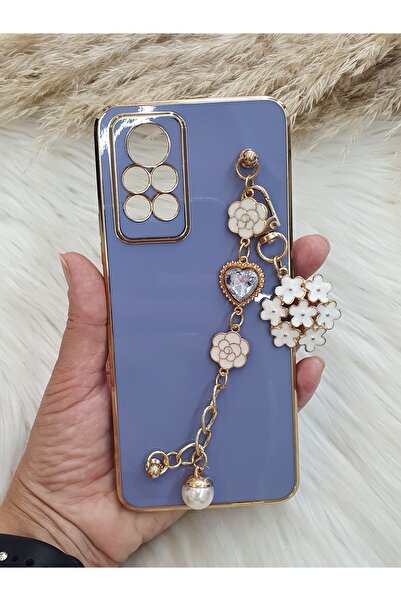 ZB Aksesuarda Moda İNFİNİX NOTE 11 PRO ÇİÇEKLİ TAŞLI LAZER KESİM PARLAK KILIF