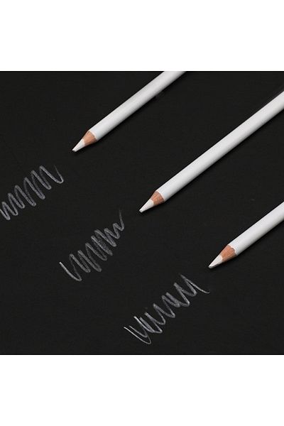 hobi24 White Charcoal Pencil Set - 12 Pieces