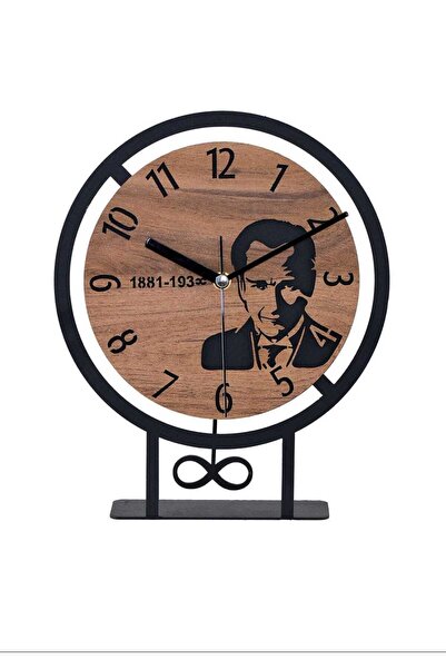 CENGİZ ÇEYİZ Metal Sarkaçlı 22x27 cm Dekoratif Masa Üstü Saati G-24