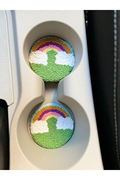 Nova Punch Embroidery 2-Piece Car Coaster / Car Coaster