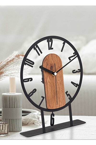 CENGİZ ÇEYİZ Metal Sarkaçlı 22x27 cm Dekoratif Masa Üstü Saati G-24