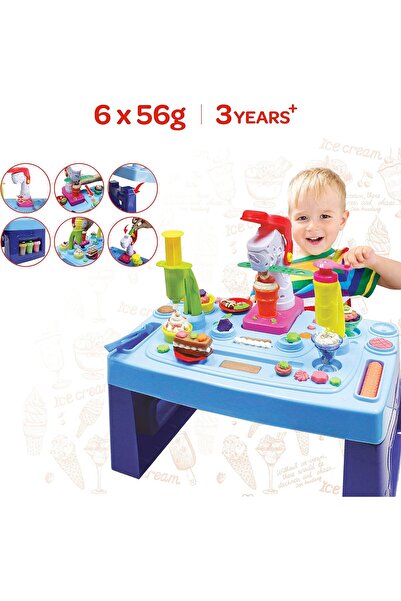The Moon Brand Dough Creation Ice Cream Table – Playdough for Kids – 6 x 56g