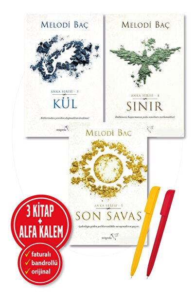 Müptela Yayınları Alfa Kalem+ Melodi Baç 3 Kitap(Kül+Sınır+Son Savaş) Roman Y...