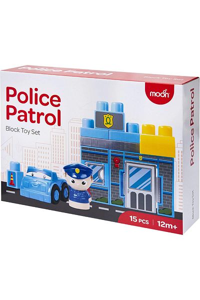 Moon Police Patrol – Building Block Toy Set Learning Toddlers Colorful Building Bricks