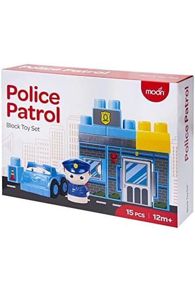 Moon Police Patrol – Building Block Toy Set Learning Toddlers Colorful Building Bricks