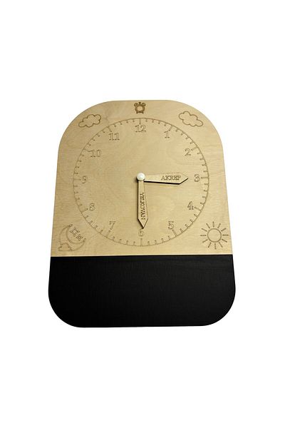 Mind of Toys Time Explorer, Analog Clock Learning, Chalkboard Surface, Montessori Wooden Clock Learning Toy