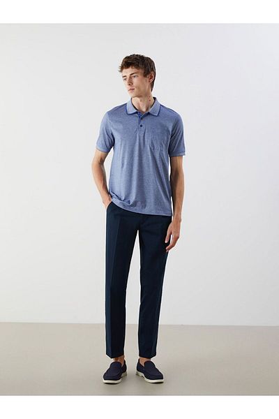 LC Waikiki Lcwaikiki Classic Polo Neck Striped Combed Cotton Men's T-Shirt