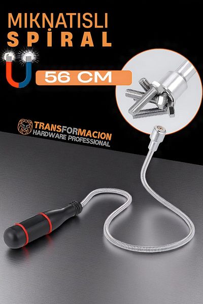 Transformacion Flexible Magnetic Pick up Tool - Magnetized Spiral Rod Metal Screw Bolt Nut Search Stick