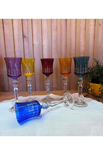 MODERN Özel Servis Sunum 6 lı Renkli Bardak Takımı