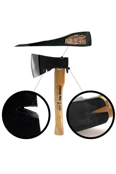 Strend Pro Carpenter's Axe, Wooden Handle, 900 G, 38 Cm,