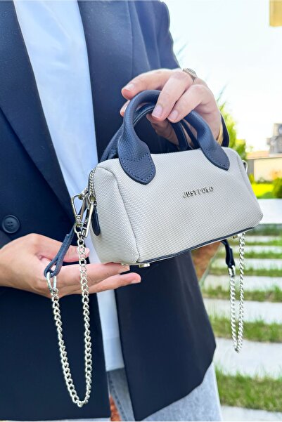 Just Polo Women's Small Size Cylinder Model Hand and Shoulder Bag