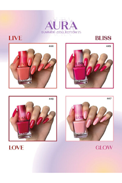 Pastel 2025 Summer Collection Aura 4 lü Oje Set 444-445-446-447