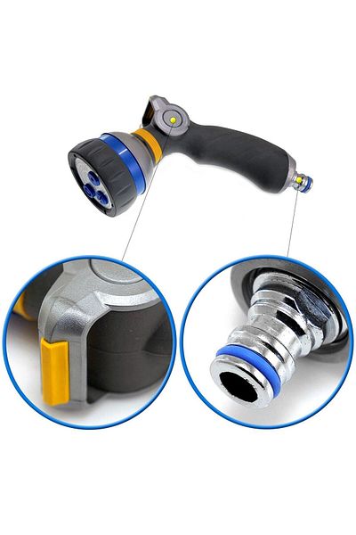 AQUACRAFT Garden Spray Gun, Shower Type, 4 Modes, Metallic,