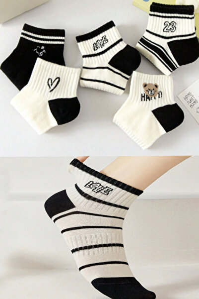 Esinti Women's Summer Booties Socks 5-Piece – Cotton, Sweat-Absorbent, Lightweight Socks Set