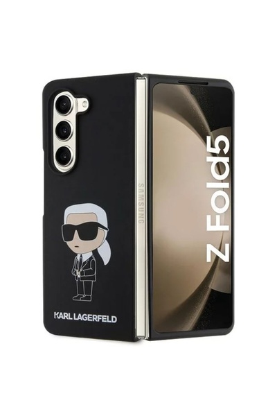 Karl Lagerfeld Husa Liquid Silicone Ikonik Samsung Galaxy Z Fold5 Negru